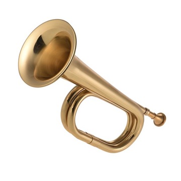 B Flat Bugle Call Trumpet Brass Cavalry Horn with