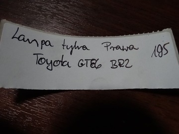 IDEALNI SVĚTLO ZADNÍ PRAVÁ TOYOTA GT86 BRZ 1