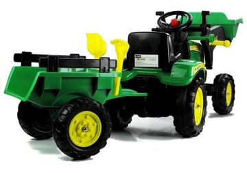 Трактор Herman с прицепом и педальным ковшом 165см + аксессуары для песка