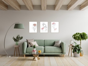 НАБОР ПОСТЕРОВ А4 СЕРИИ MODERN PINK BOHO LINE