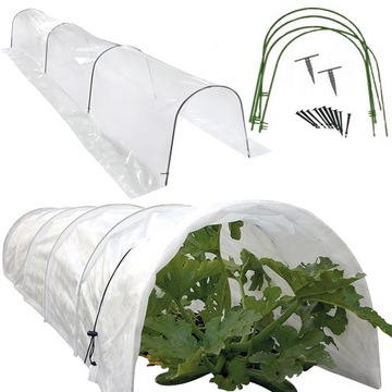 Мини-садовая теплица для овощей, туннель из защитной фольги, рама 1,8x6 м