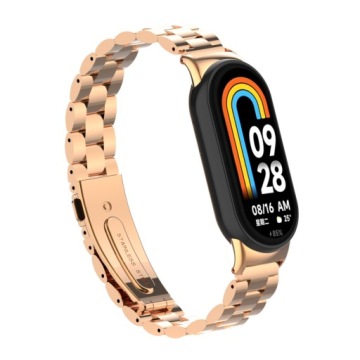 Стальной ремешок RabbitMob для браслета Xiaomi Mi Smart Band 8/9/10 | Розовый