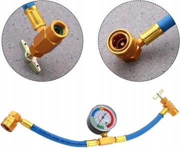 WĄŻ Z MANOMETR I ZAWOREM KLIMATYZACJI DO R134A