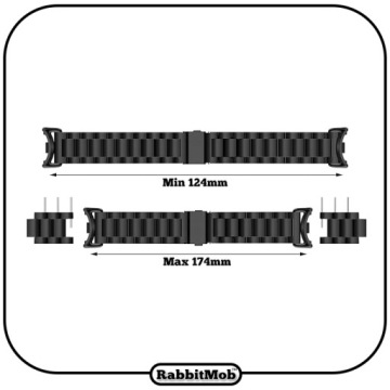 Стальной ремешок RabbitMob для браслета Xiaomi Mi Smart Band 8/9/10 | Розовый