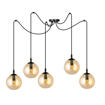 DESIGNERSKA LAMPA WISZĄCA NOWOCZESNA PAJĄK SZKLANE KLOSZE