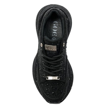 GOE Sneakersy damskie Black czarne JJ2N4058 kryształki cyrkonie r.40