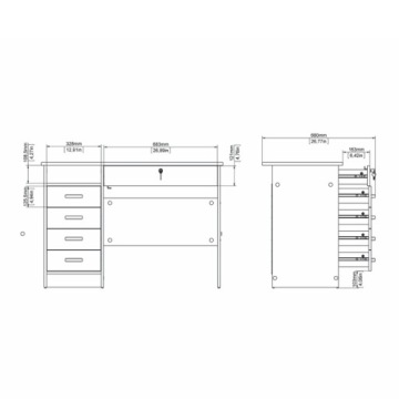 Стол Function 4D1S матовый белый с ключом