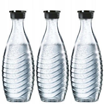 SZKLANA KARAFKA BUTELKA 0,6L DO SODA STREAM 3 SZT.