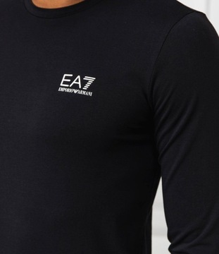 EMPORIO ARMANI KOSZULKA Z DŁUGIM RĘKAWEM LONGSLEEVE EA7 CZARNY SLIM r. M