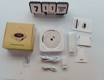 ПОРТАТИВНЫЙ CD-ПЛЕЕР BLUETOOTH ДИНАМИК FM-РАДИО БЕЛЫЙ