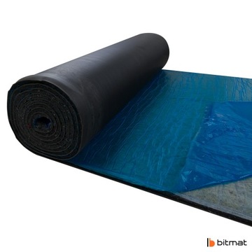 Звукоизоляционный звукоизоляционный коврик из твердой резины с толстым самоклеящимся войлоком.