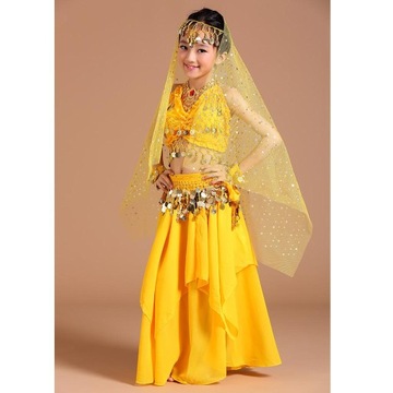 Детский костюм для танца живота, бахрома, юбка-бретелька.