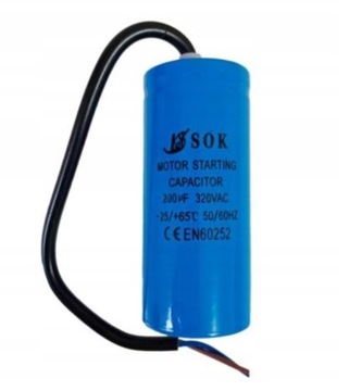 Kondensator 200 uF rozruchowy 320V VAC