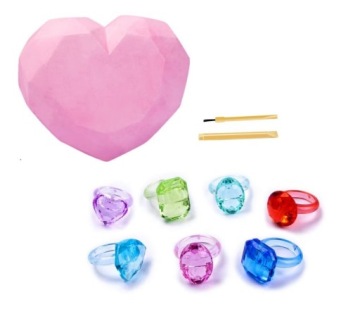 ИСКОПАЕМЫЙ АЛМАЗ + КОЛЬЦО РАСКОПЕННЫЙ КАМЕННЫЙ КРИСТАЛЛ