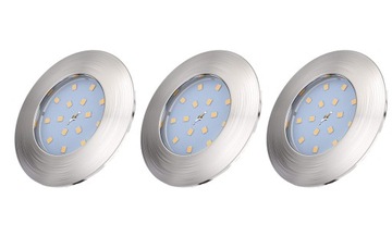 3x OCZKO SUFITOWE - ŁAZIENKOWE - LED 5W - IP44 - barwa CIEPŁA - DOWNLIGHT