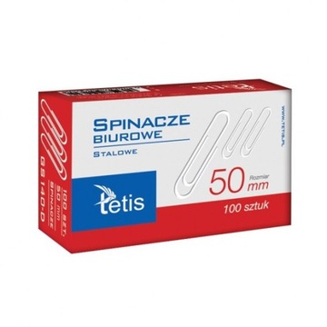 Spinacze biurowe okrągłe Tetis GS140-D 50mm 100szt