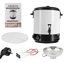 ПЛИТА НАГРЕВАТЕЛЬ ДЛЯ ВОДЫ ВИНО КОФЕ ЧАЙ 28л 2500 Вт + ЩИПЦЫ FUNNER