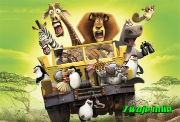 Puzzle Madagaskar 35el + imię Gratis RÓŻNE WZORY!