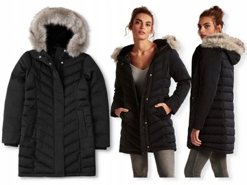 ABERCROMBIE KURTKA PARKA PUCHOWA KAPTUR CZARNA M