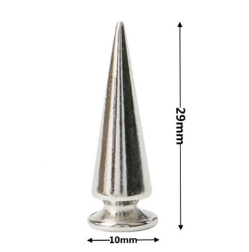 All Kinds of Silver Metal Screwback Cone Studs Bullet Spike Stud Punk Bag