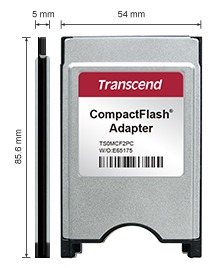 Адаптер TRANSCEND PCMCIA CompactFlash Адаптер CF-считывателя карт