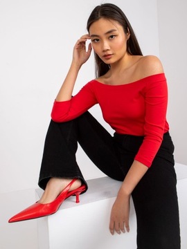 Женская хлопчатобумажная блузка с голыми плечами l