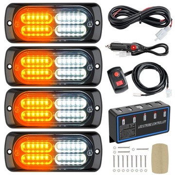 DIODOWE KOGUTY LED STROBOSKOPY 96 LAMPY LED OSTRZEGAWCZE 12V 24V XGETOP