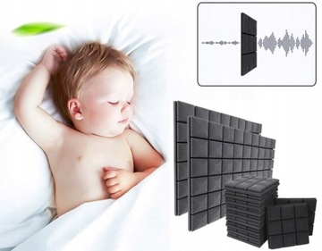 24x САМОКЛЕЯЩИЕСЯ КОВРИКИ ИЗ ПЕНЫ ДЛЯ ЗВУКА 2м2