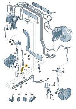 NOWE ORYGINALNE AUDI OE UCHWYT PRZEWODU HAMULCOWEGO 1K0611841A