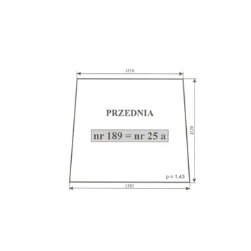 szyba przednia Zetor 8111, 8145, 9111, 9145, 10111, 10145, 12111, 12145