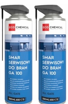 2 x 500 ml SMAR DO BRAM GARAŻOWYCH PRZESUWNYCH LIN ŁAŃCUCHÓW ECOCHEMICAL