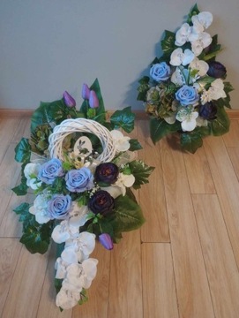 Украшение кладбища МОГИЛА композиция ВЕСНА ПАСХА НАБОР тюльпанов