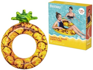 KOŁO POMPOWANE kółko do pływania Bestway 116 cm ananas