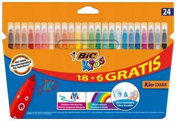 FLAMASTRY BIC KID COULEUR 24 KOLORY