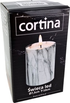 СВЕЧА, РАБОТАЮЩАЯ НА АККУМУЛЯТОРЕ, 10 СМ С ЭФФЕКТОМ МРАМОРА, СВЕЧА СВЕТОДИОДНАЯ ВСТАВКА ДЛЯ ЦЕНТРА СТОЛА