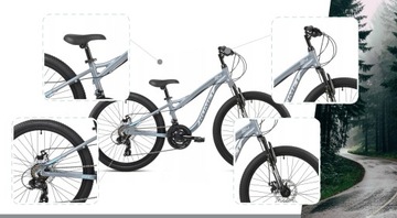 ВЕЛОСИПЕД 24 ROMET RAMBLER FIT SHIMANO MOUNTAIN MTB ОСВЕЩЕНИЕ И СВОБОДНАЯ ПОДСТАВКА