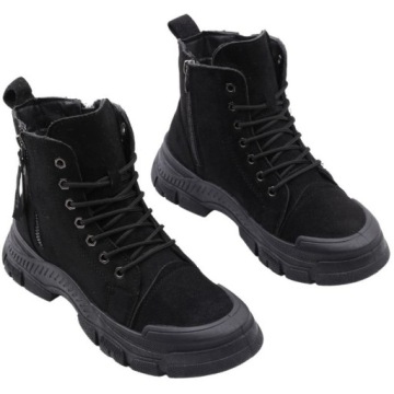 БОТИНКИ ЖЕНСКИЕ УТЕПЛЕННЫЕ ЗИМНИЕ БОТИНКИ НА МОЛНИИ, ЧЕРНЫЕ