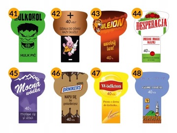 Etykiety naklejki na żubrówke MEGA WYTRZYMAŁE! HIT