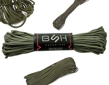 LINKA PARACORD MOCNA SOLIDNA SURVIVAL OUTDOOR SZNUR TAKTYCZNY 30M/100FT