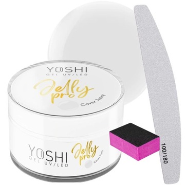 YOSHI ŻEL BUDUJĄCY JELLY PRO COVER IVORY 50ML +GRATIS PILNIK I MINI POLERKA