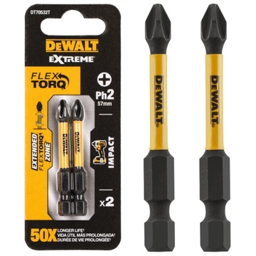 DEWALT DT70532T BITY UDAROWE EXTREME PH2 57mm 2szt