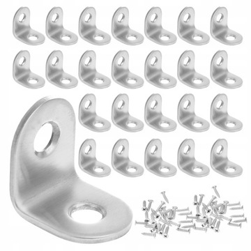 Shelf Corner L-shaped Code Metal Bracket 40 Sets