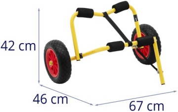 Байдарочная тележка для перевозки каноэ, складная до 75 кг.