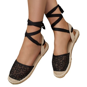 CZARNE ESPADRYLE DAMSKIE LOPPOTIA 41