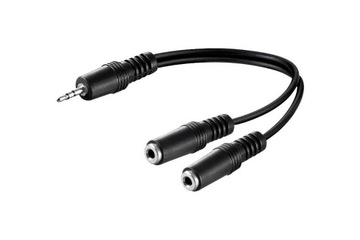 KABEL WT JACK 3,5mm 3PIN-2xGN JACK 3,5mm 3PIN 0,2m