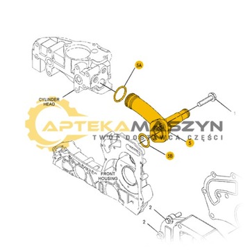 Разъем водяного насоса Perkins 1103B-33T 1103B-33
