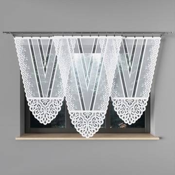 Ажурная панельная штора Жаккардовая панельная штора для кухни-гостиной 140х100 URSZULA