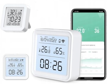 TUYA WIFI CZUJNIK TEMPERATURY I WILGOTNOŚCI LCD SMART HIGOMETR