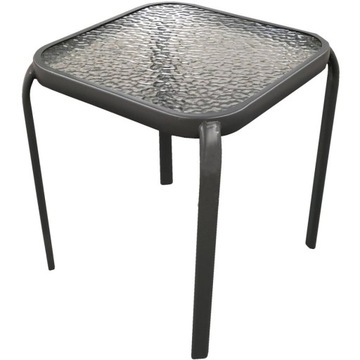 STOLIK OGRODOWY KAWOWY TARASOWY 40.5X40.5X46CM STÓŁ NA BALKON SZKLANY