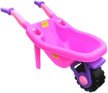 Zestaw do piasku taczka wózek konewka wiaderko łopatka grabki sitko foremki